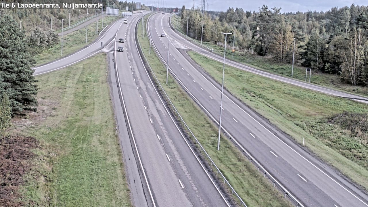 Weather Camera Image Road 6 Lappeenranta, Nuijamaantie, Lappeenranta, Etelä-Karjala