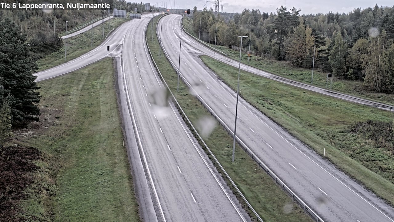 Weather Camera Image Road 6 Lappeenranta, Nuijamaantie, Lappeenranta, Etelä-Karjala