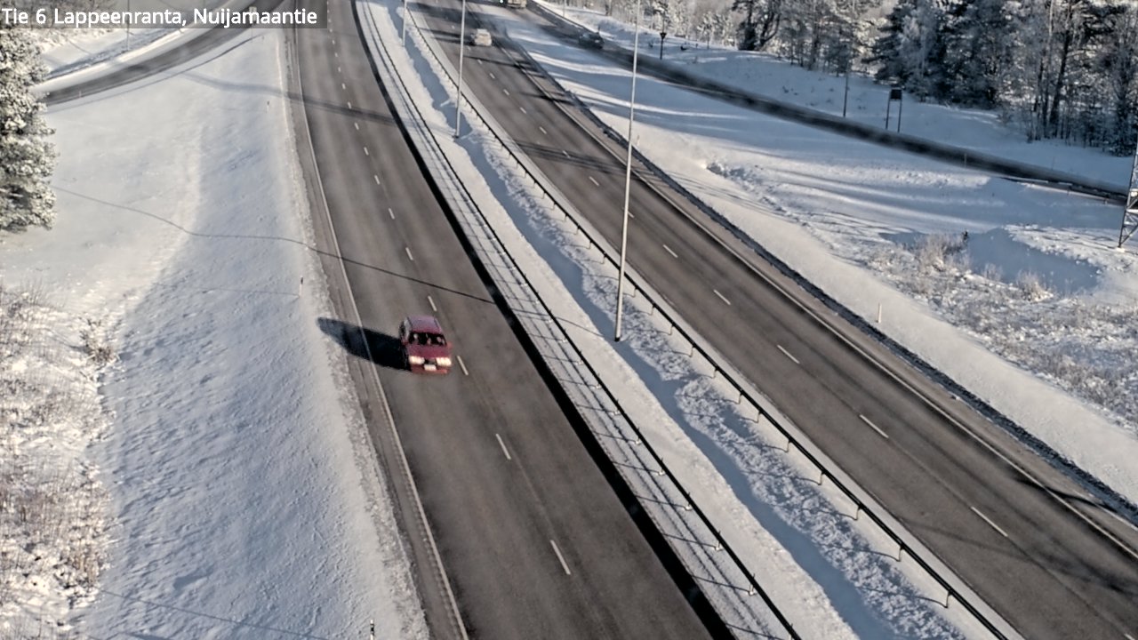 Weather Camera Image Väg 6 Villmanstrand, Nuijamaantie, Lappeenranta, Etelä-Karjala