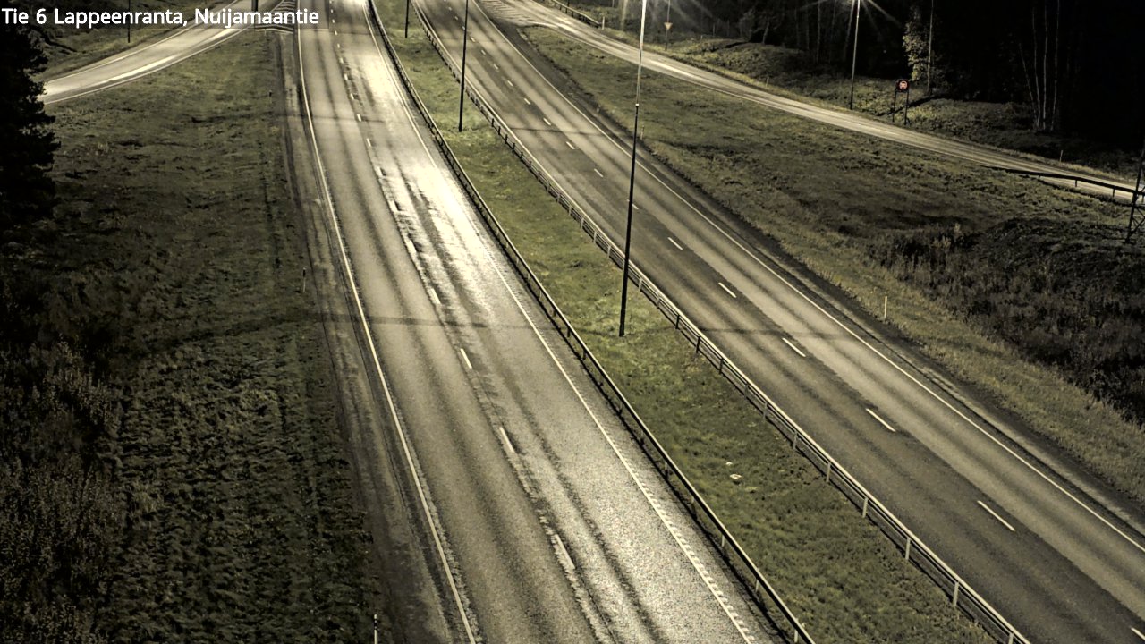 Weather Camera Image Väg 6 Villmanstrand, Nuijamaantie, Lappeenranta, Etelä-Karjala