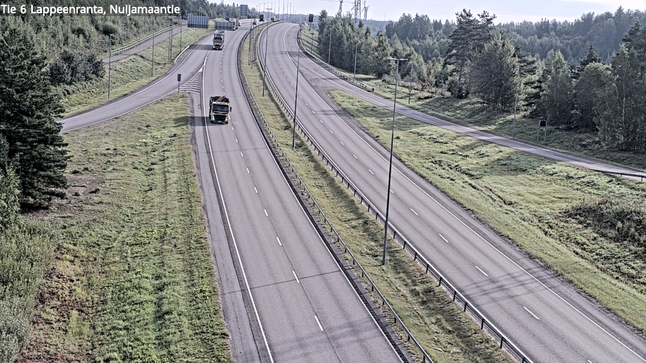 Weather Camera Image Road 6 Lappeenranta, Nuijamaantie, Lappeenranta, Etelä-Karjala