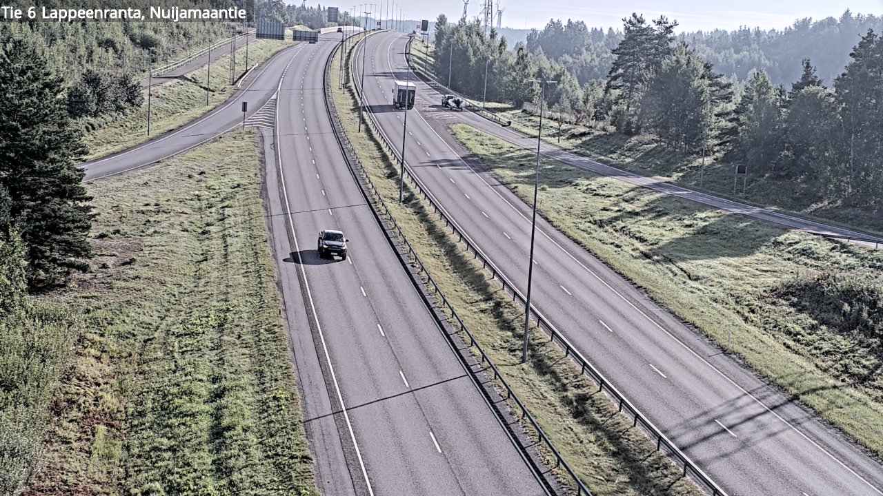 Weather Camera Image Road 6 Lappeenranta, Nuijamaantie, Lappeenranta, Etelä-Karjala