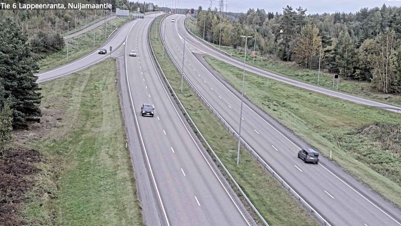 Weather Camera Image Road 6 Lappeenranta, Nuijamaantie, Lappeenranta, Etelä-Karjala
