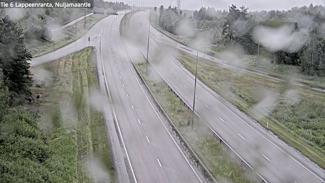 Weather Camera Image Road 6 Lappeenranta, Nuijamaantie, Lappeenranta, Etelä-Karjala