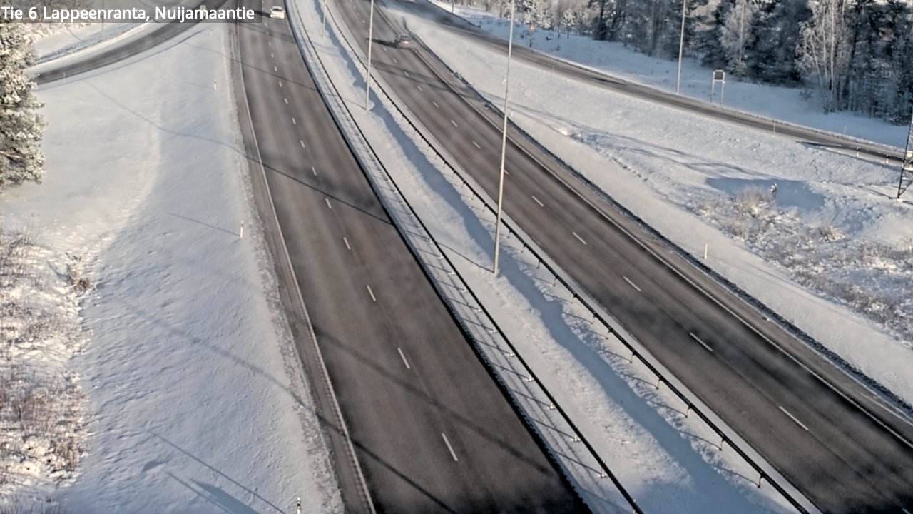 Weather Camera Image Väg 6 Villmanstrand, Nuijamaantie, Lappeenranta, Etelä-Karjala