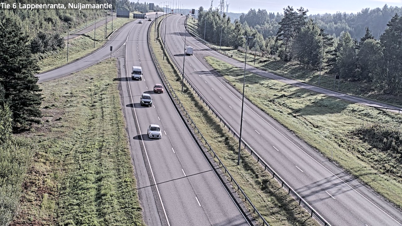 Weather Camera Image Road 6 Lappeenranta, Nuijamaantie, Lappeenranta, Etelä-Karjala