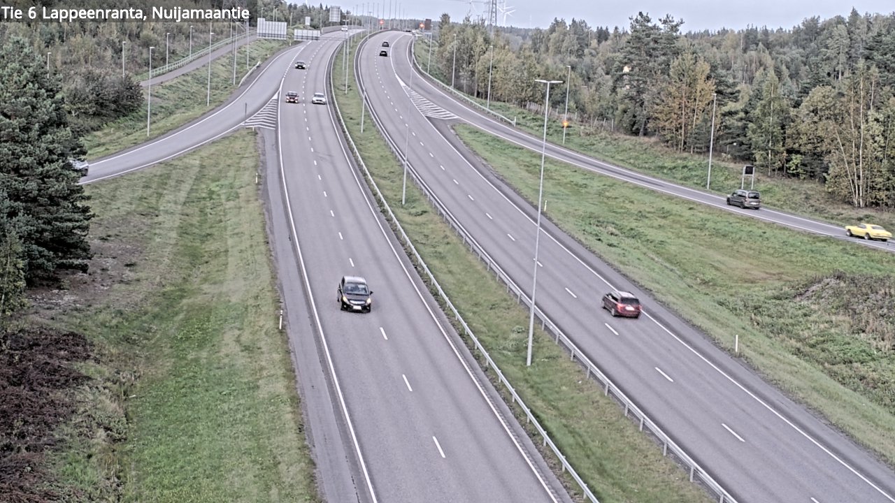 Weather Camera Image Road 6 Lappeenranta, Nuijamaantie, Lappeenranta, Etelä-Karjala