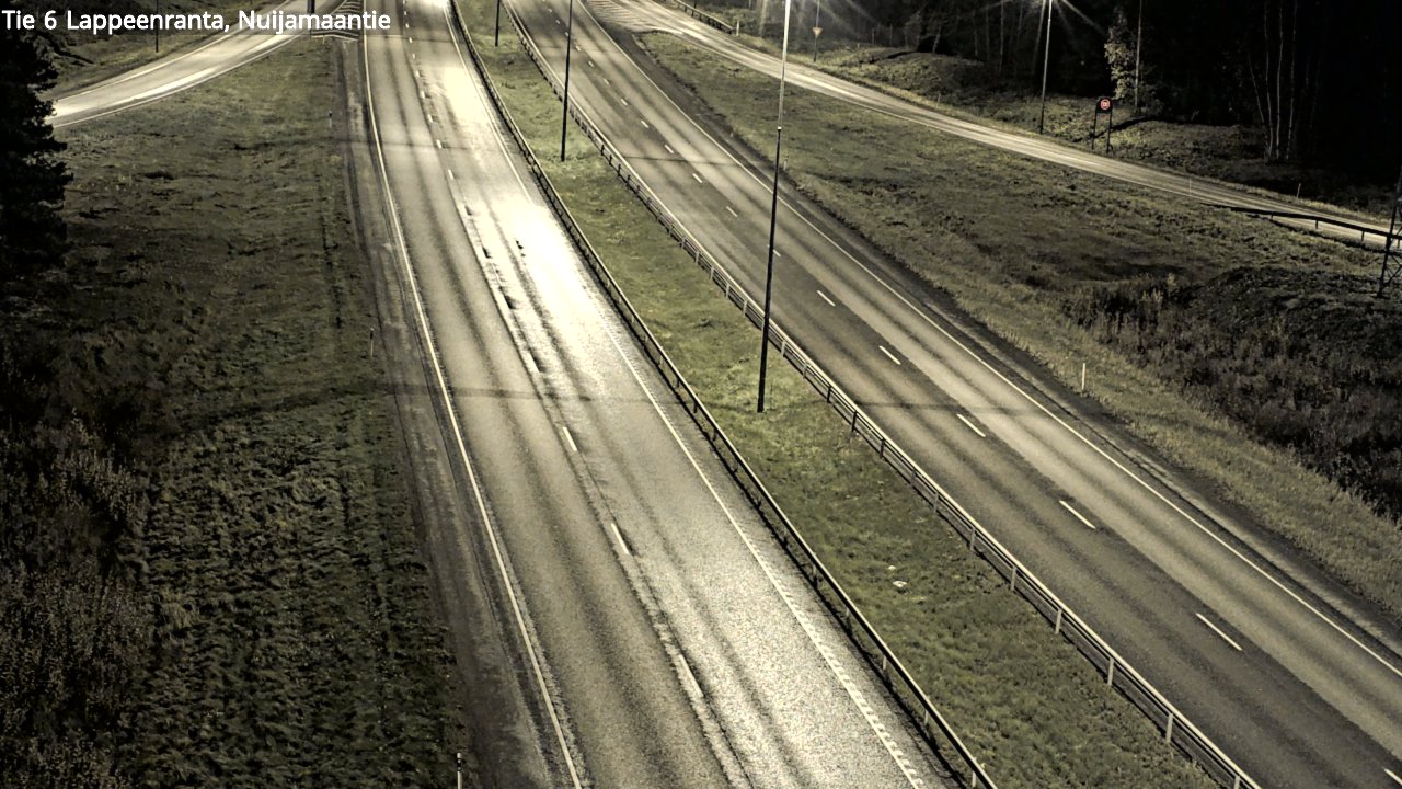 Weather Camera Image Väg 6 Villmanstrand, Nuijamaantie, Lappeenranta, Etelä-Karjala
