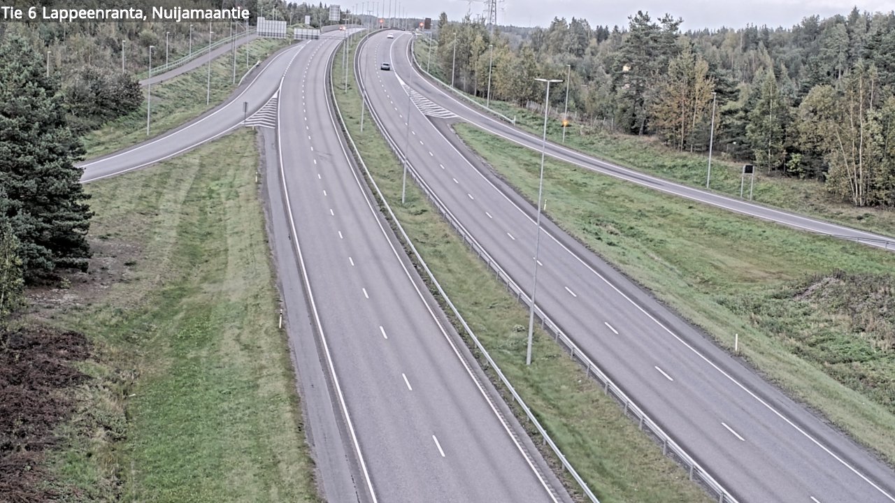 Weather Camera Image Road 6 Lappeenranta, Nuijamaantie, Lappeenranta, Etelä-Karjala