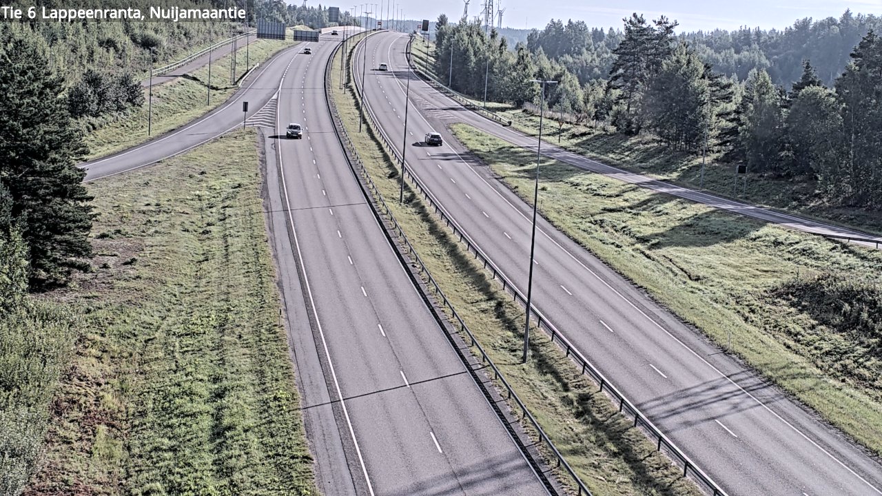 Weather Camera Image Road 6 Lappeenranta, Nuijamaantie, Lappeenranta, Etelä-Karjala