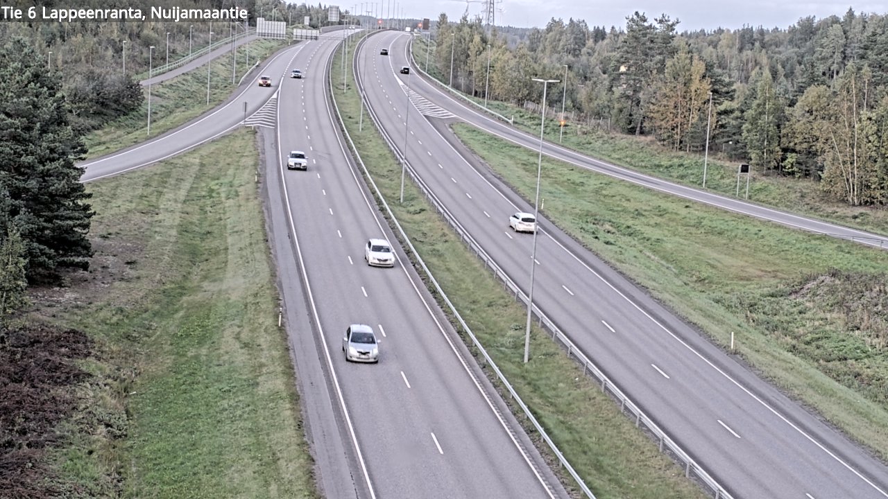 Weather Camera Image Road 6 Lappeenranta, Nuijamaantie, Lappeenranta, Etelä-Karjala
