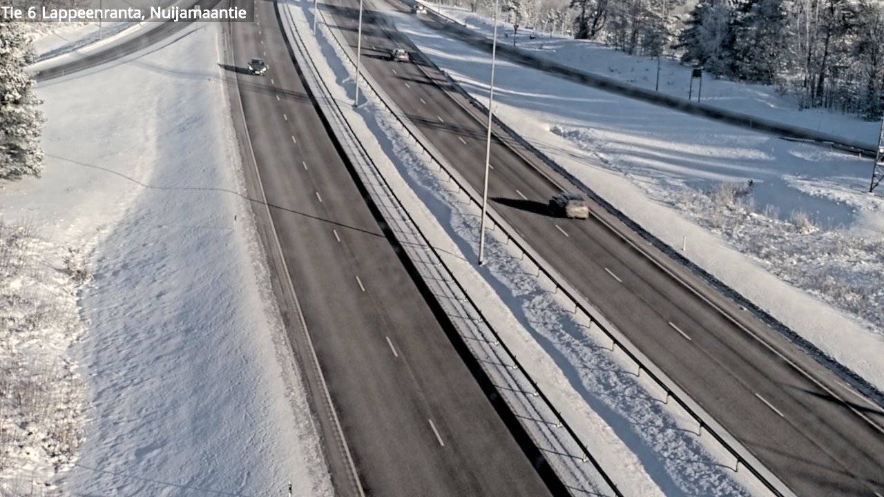 Weather Camera Image Väg 6 Villmanstrand, Nuijamaantie, Lappeenranta, Etelä-Karjala
