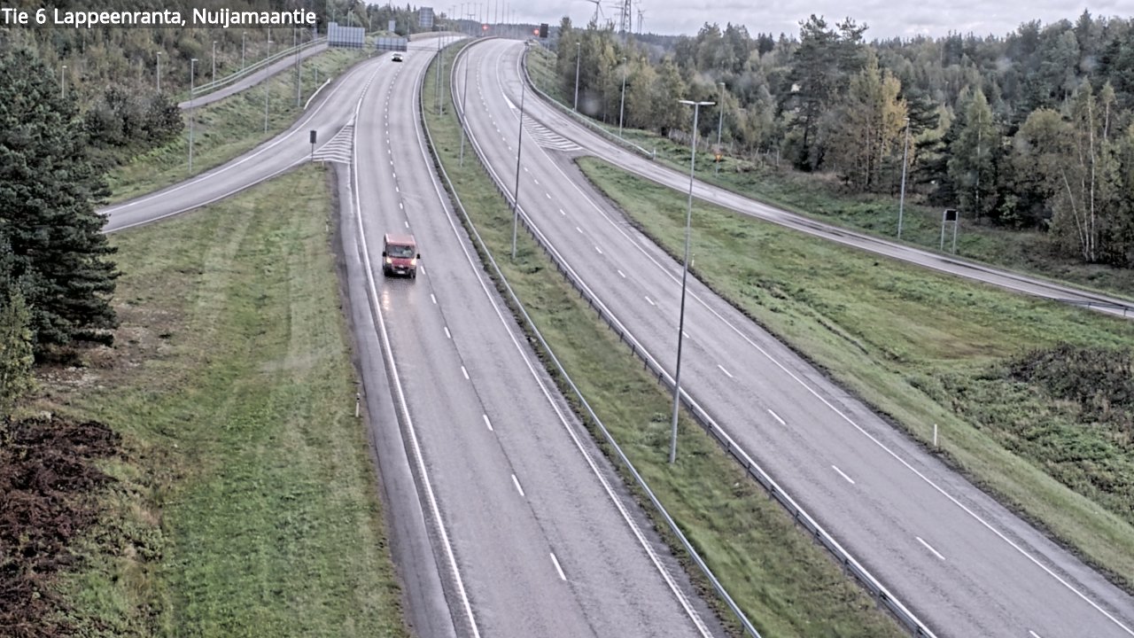 Weather Camera Image Road 6 Lappeenranta, Nuijamaantie, Lappeenranta, Etelä-Karjala