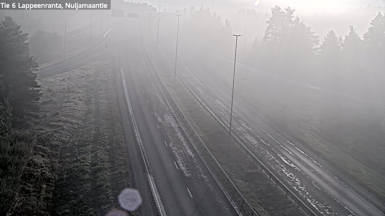 Weather Camera Image Road 6 Lappeenranta, Nuijamaantie, Lappeenranta, Etelä-Karjala