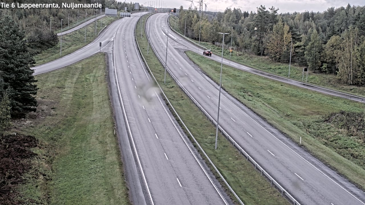 Weather Camera Image Road 6 Lappeenranta, Nuijamaantie, Lappeenranta, Etelä-Karjala