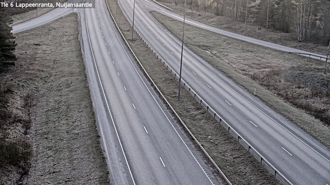 Weather Camera Image Road 6 Lappeenranta, Nuijamaantie, Lappeenranta, Etelä-Karjala