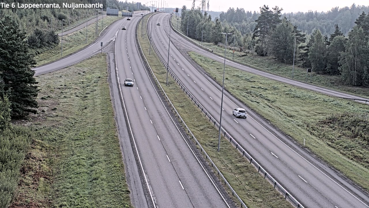 Weather Camera Image Road 6 Lappeenranta, Nuijamaantie, Lappeenranta, Etelä-Karjala