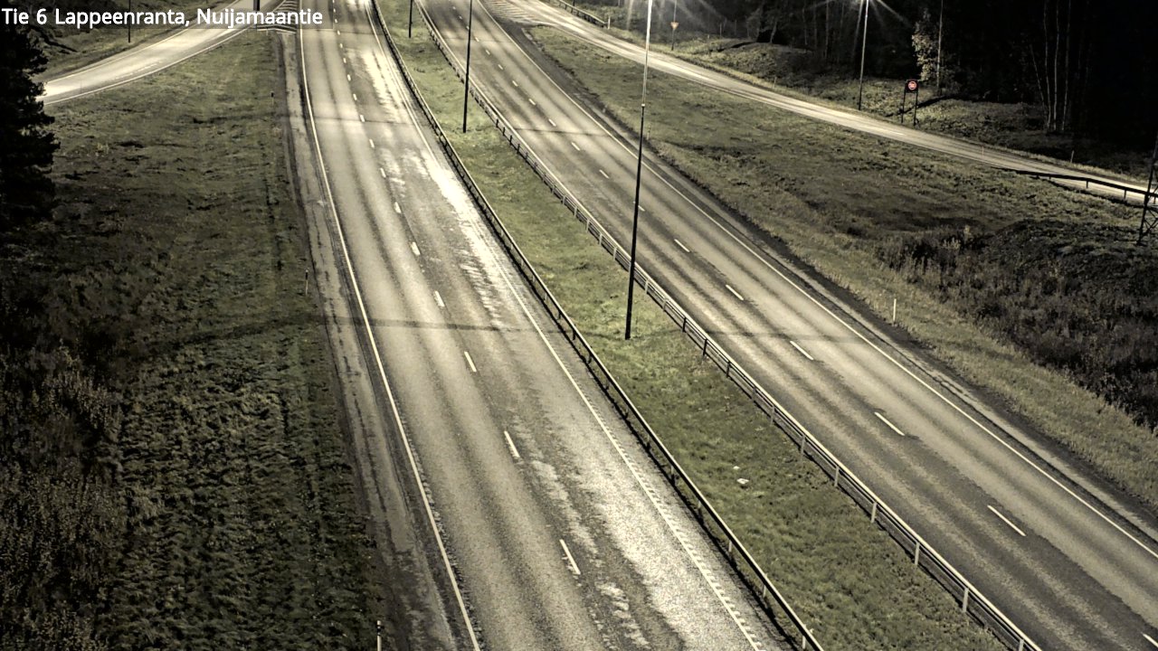 Weather Camera Image Väg 6 Villmanstrand, Nuijamaantie, Lappeenranta, Etelä-Karjala