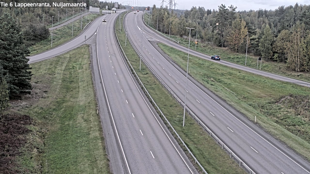 Weather Camera Image Road 6 Lappeenranta, Nuijamaantie, Lappeenranta, Etelä-Karjala