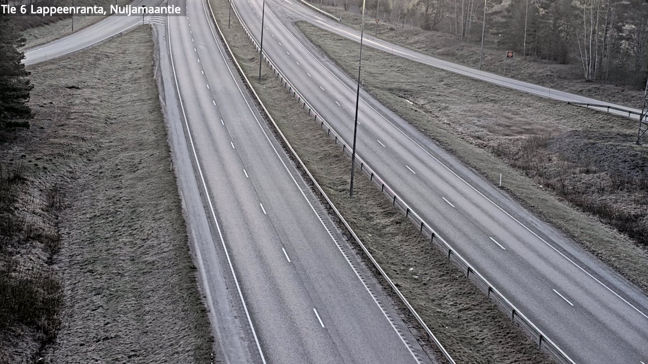 Weather Camera Image Road 6 Lappeenranta, Nuijamaantie, Lappeenranta, Etelä-Karjala