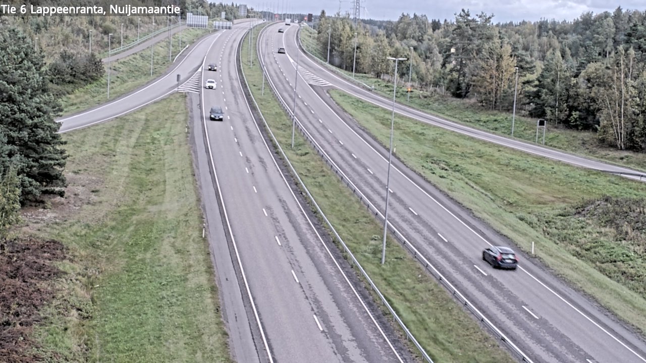 Weather Camera Image Road 6 Lappeenranta, Nuijamaantie, Lappeenranta, Etelä-Karjala