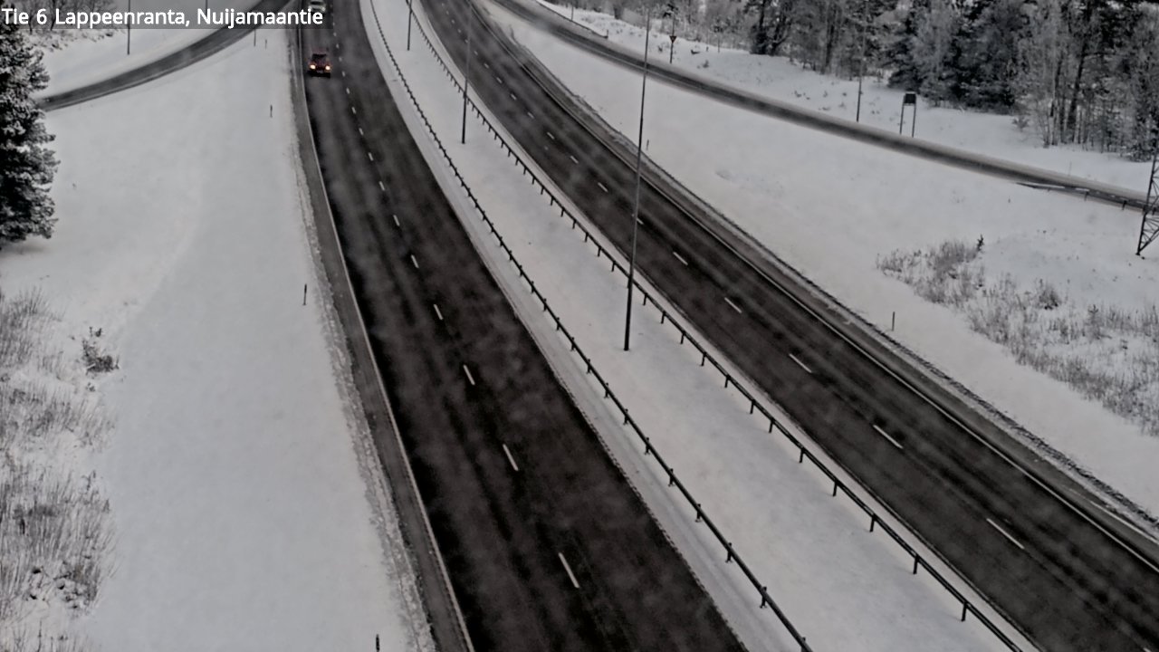 Weather Camera Image Väg 6 Villmanstrand, Nuijamaantie, Lappeenranta, Etelä-Karjala