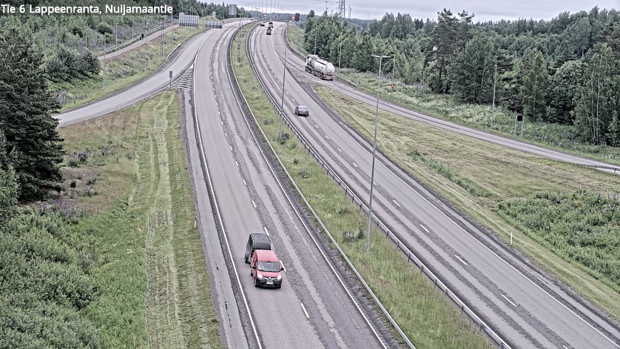 Weather Camera Image Road 6 Lappeenranta, Nuijamaantie, Lappeenranta, Etelä-Karjala