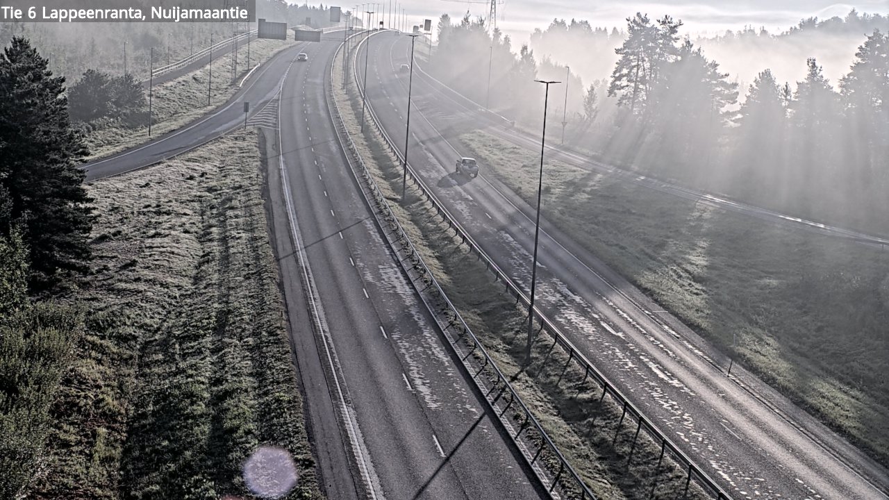Weather Camera Image Road 6 Lappeenranta, Nuijamaantie, Lappeenranta, Etelä-Karjala