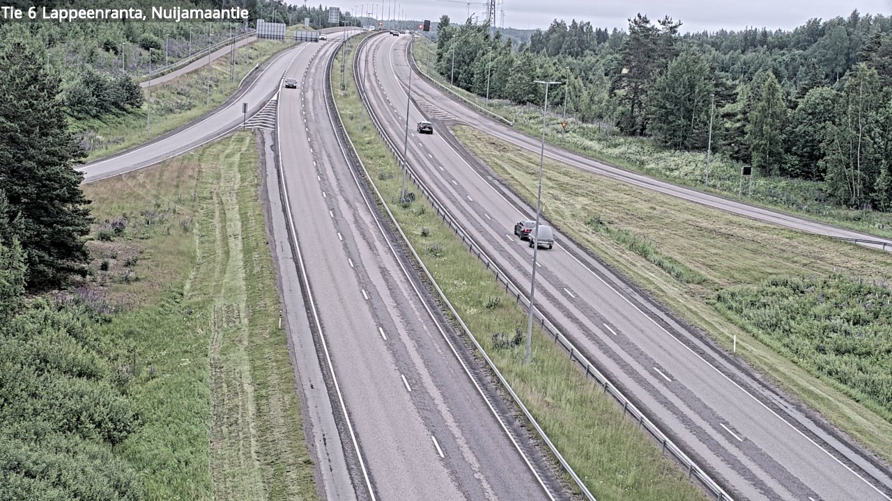 Weather Camera Image Road 6 Lappeenranta, Nuijamaantie, Lappeenranta, Etelä-Karjala