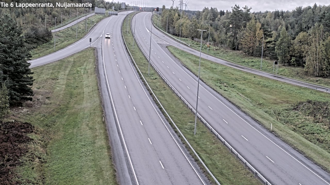 Weather Camera Image Road 6 Lappeenranta, Nuijamaantie, Lappeenranta, Etelä-Karjala