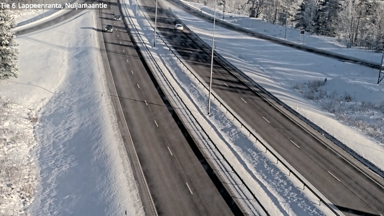 Weather Camera Image Väg 6 Villmanstrand, Nuijamaantie, Lappeenranta, Etelä-Karjala