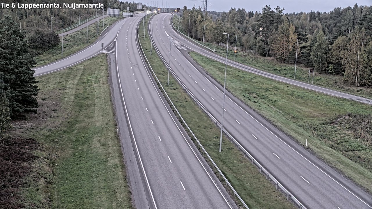 Weather Camera Image Road 6 Lappeenranta, Nuijamaantie, Lappeenranta, Etelä-Karjala
