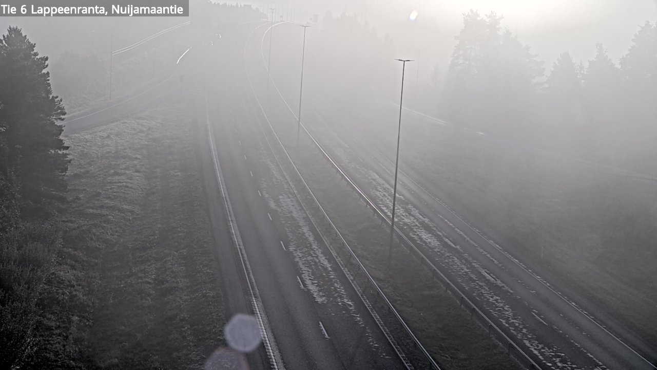 Weather Camera Image Road 6 Lappeenranta, Nuijamaantie, Lappeenranta, Etelä-Karjala