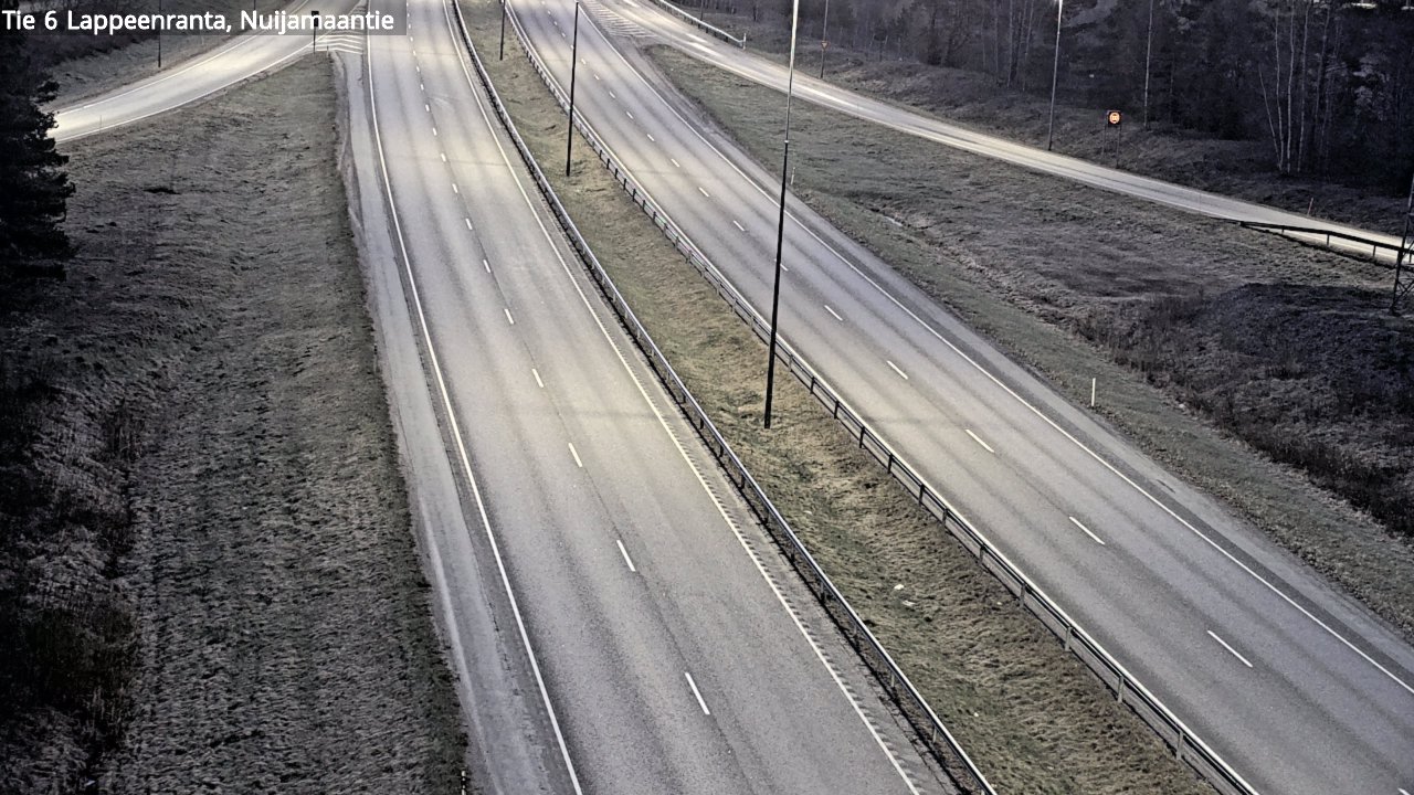 Weather Camera Image Road 6 Lappeenranta, Nuijamaantie, Lappeenranta, Etelä-Karjala