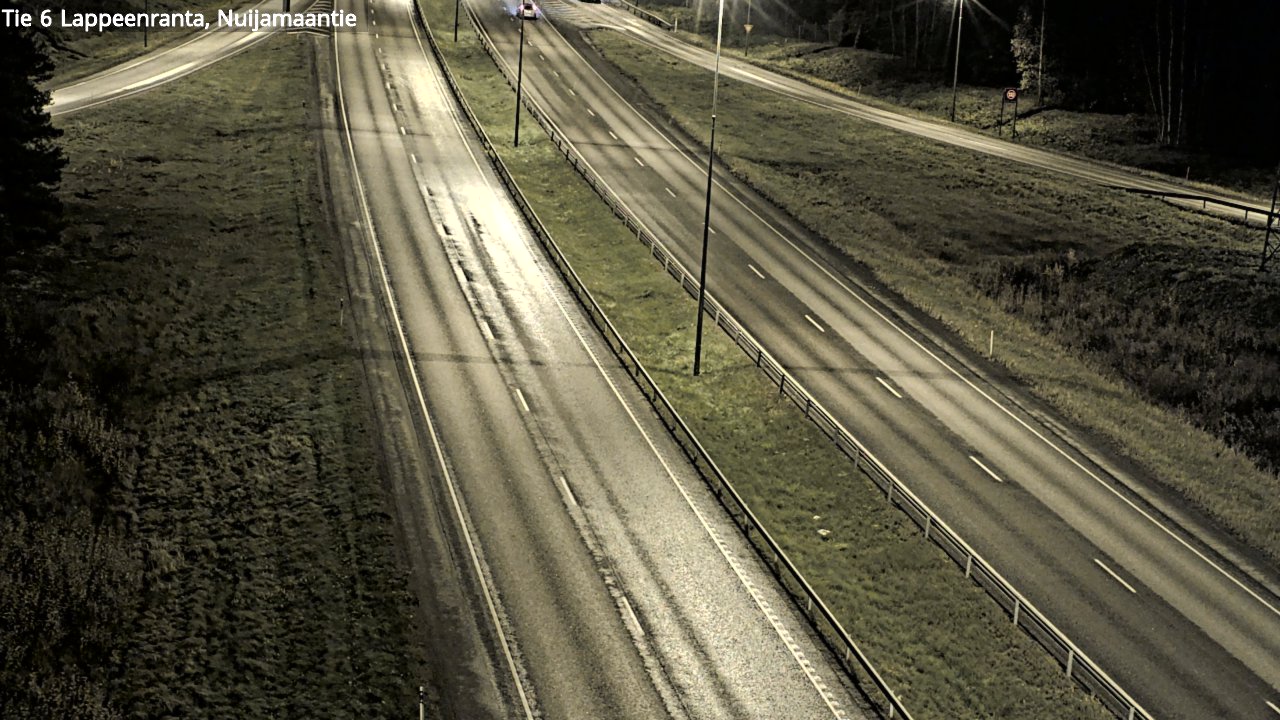 Weather Camera Image Väg 6 Villmanstrand, Nuijamaantie, Lappeenranta, Etelä-Karjala
