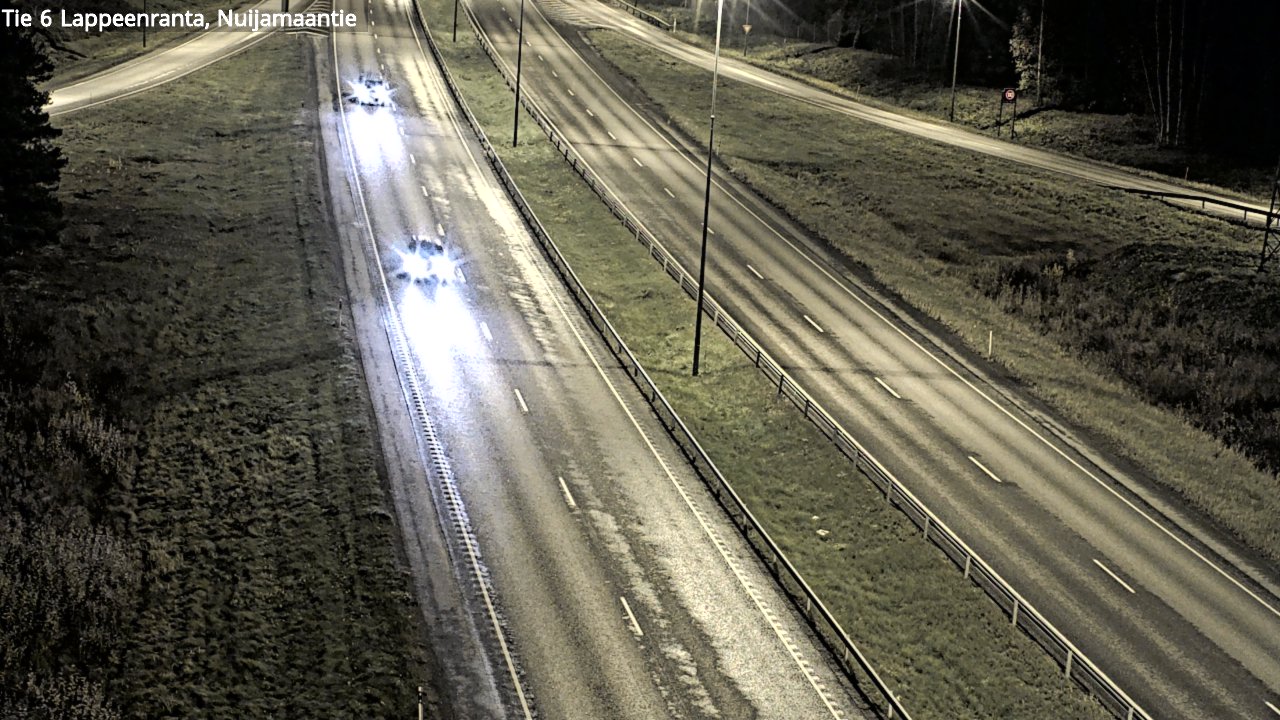Weather Camera Image Väg 6 Villmanstrand, Nuijamaantie, Lappeenranta, Etelä-Karjala