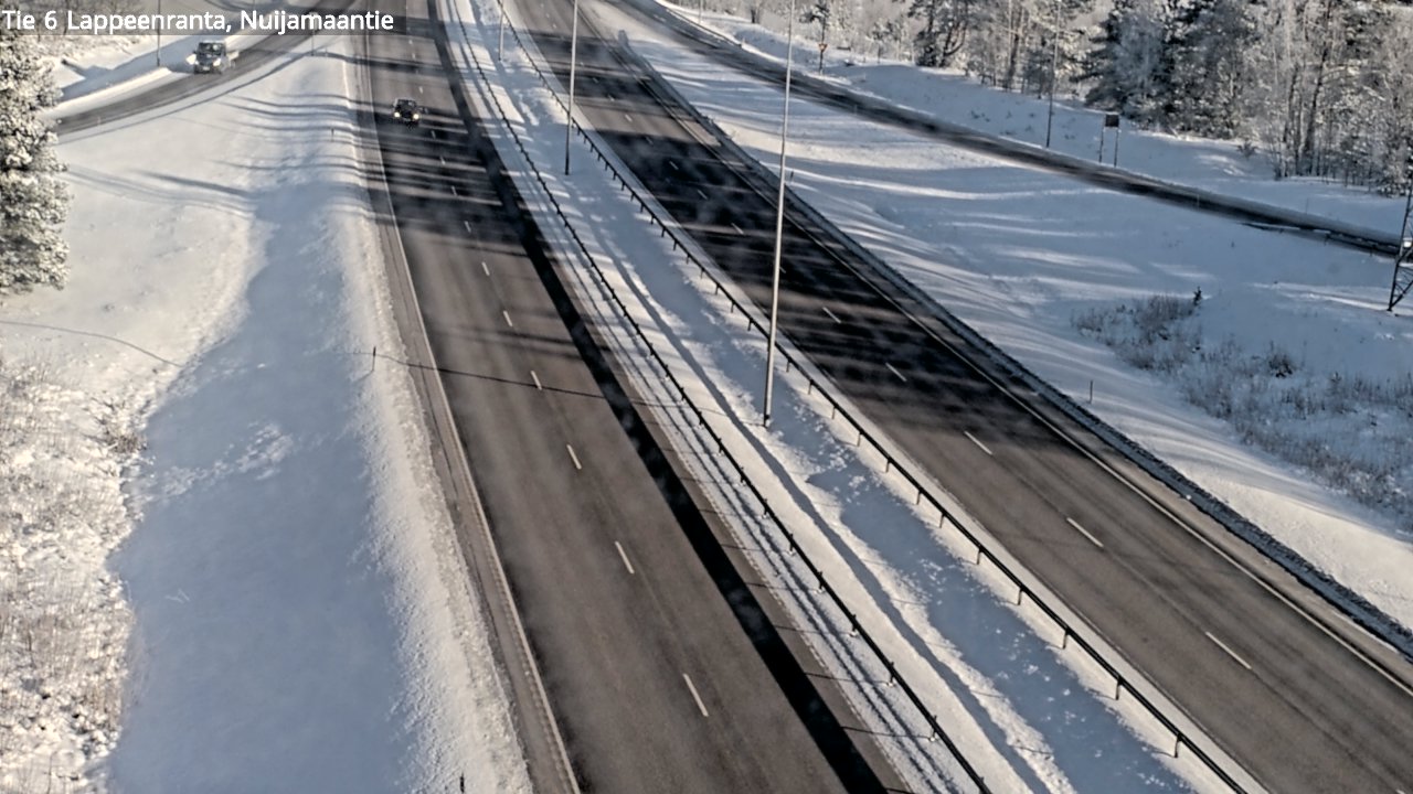 Weather Camera Image Väg 6 Villmanstrand, Nuijamaantie, Lappeenranta, Etelä-Karjala
