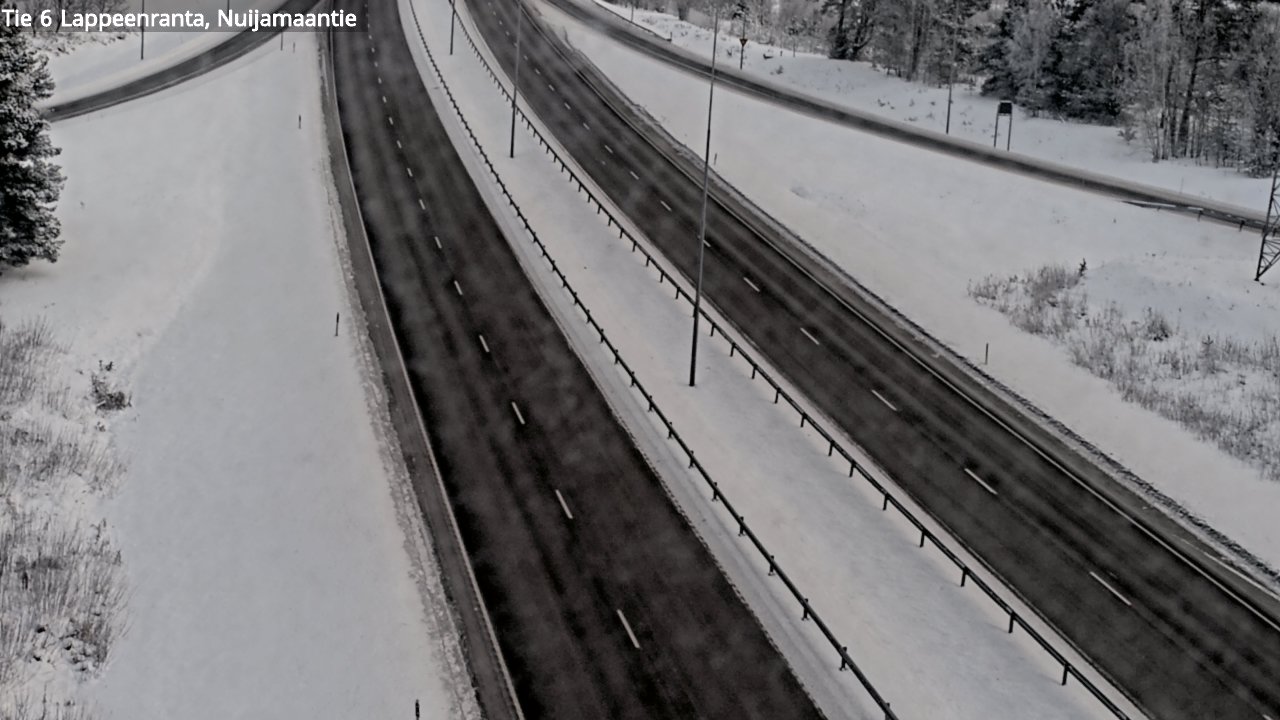 Weather Camera Image Väg 6 Villmanstrand, Nuijamaantie, Lappeenranta, Etelä-Karjala