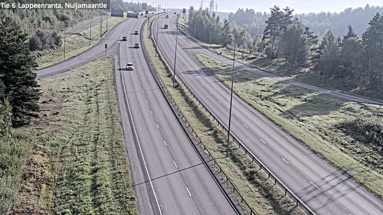 Weather Camera Image Road 6 Lappeenranta, Nuijamaantie, Lappeenranta, Etelä-Karjala