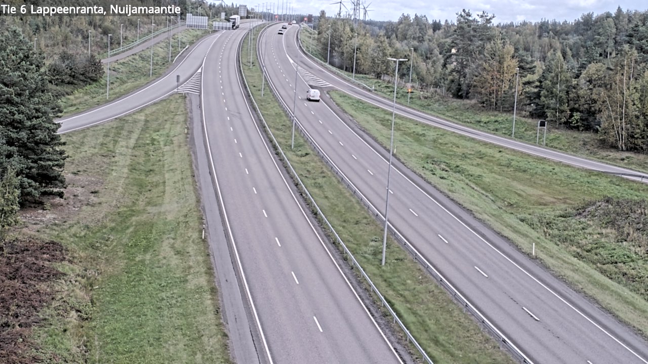 Weather Camera Image Road 6 Lappeenranta, Nuijamaantie, Lappeenranta, Etelä-Karjala