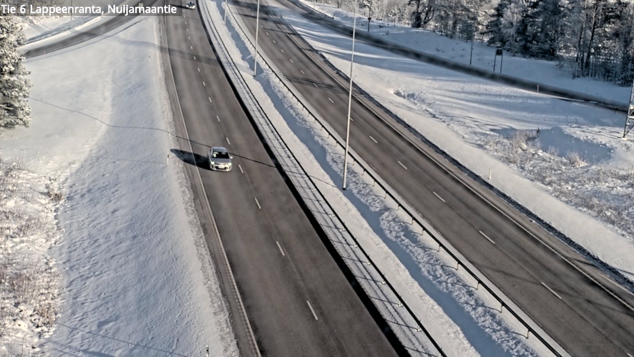 Weather Camera Image Väg 6 Villmanstrand, Nuijamaantie, Lappeenranta, Etelä-Karjala