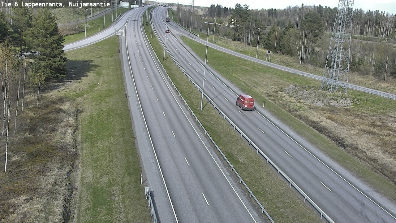 Weather Camera Image Road 6 Lappeenranta, Nuijamaantie, Lappeenranta, Etelä-Karjala