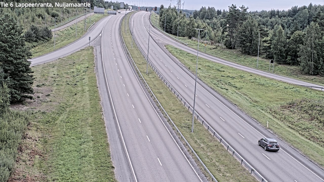 Weather Camera Image Road 6 Lappeenranta, Nuijamaantie, Lappeenranta, Etelä-Karjala