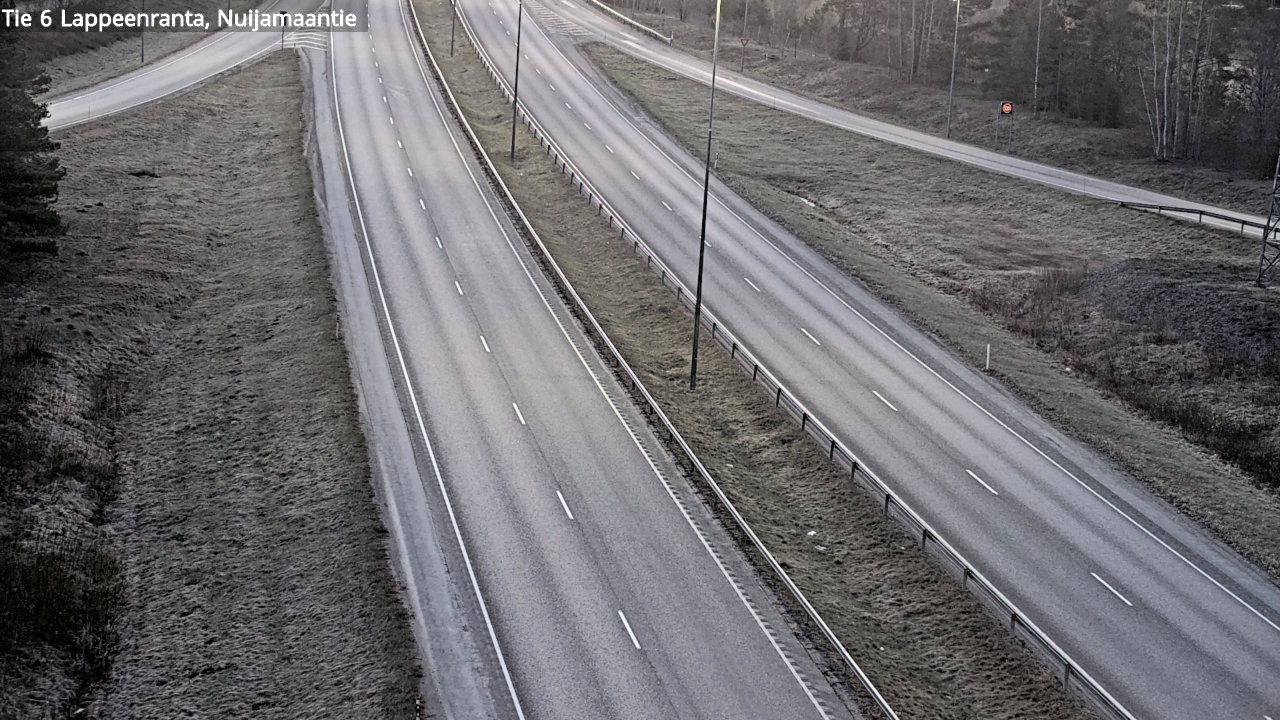 Weather Camera Image Road 6 Lappeenranta, Nuijamaantie, Lappeenranta, Etelä-Karjala