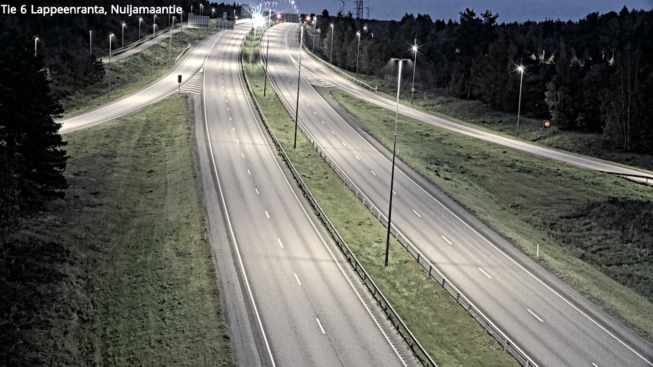 Weather Camera Image Road 6 Lappeenranta, Nuijamaantie, Lappeenranta, Etelä-Karjala