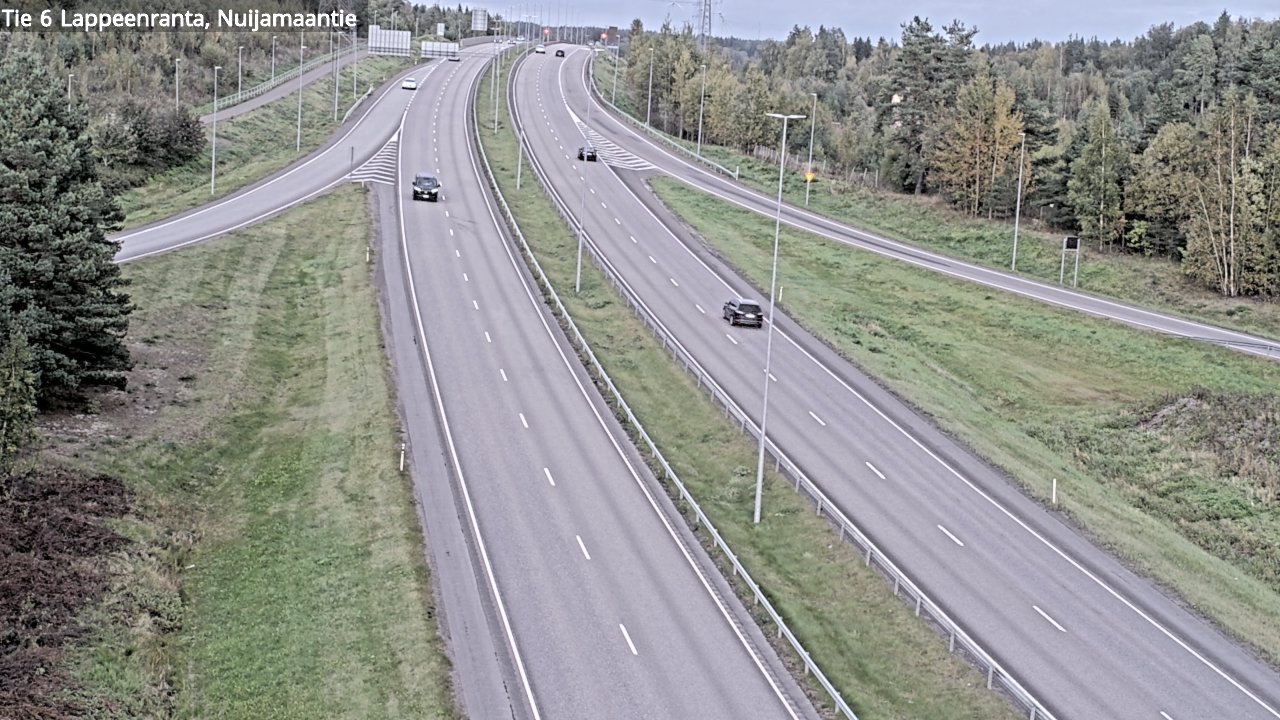 Weather Camera Image Road 6 Lappeenranta, Nuijamaantie, Lappeenranta, Etelä-Karjala