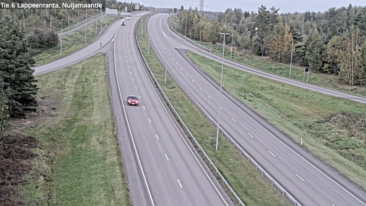 Weather Camera Image Road 6 Lappeenranta, Nuijamaantie, Lappeenranta, Etelä-Karjala