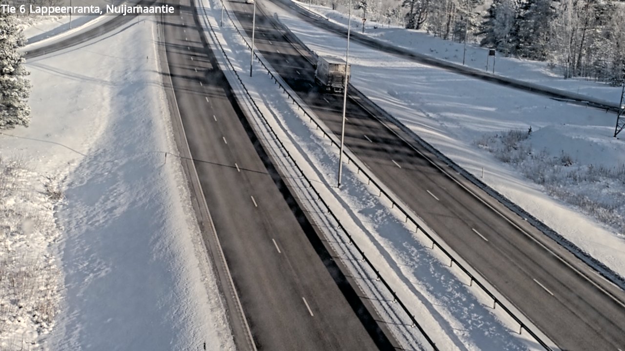 Weather Camera Image Väg 6 Villmanstrand, Nuijamaantie, Lappeenranta, Etelä-Karjala
