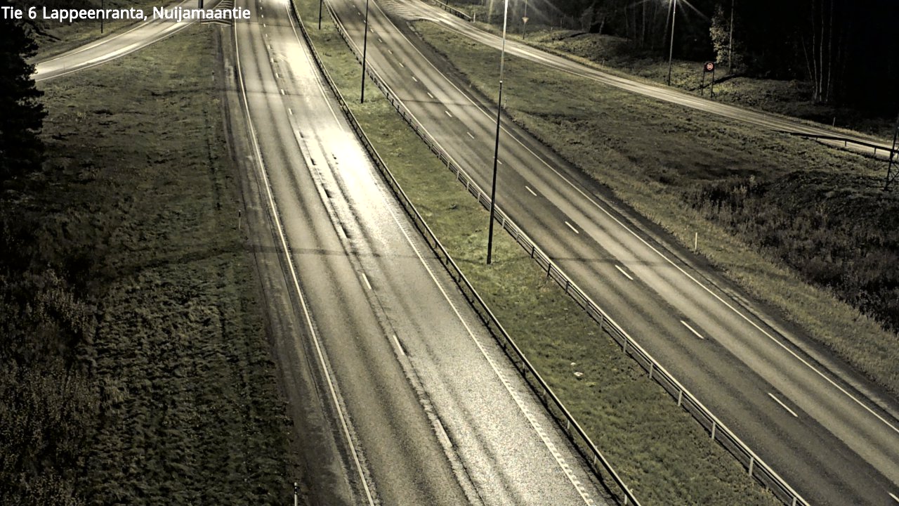 Weather Camera Image Väg 6 Villmanstrand, Nuijamaantie, Lappeenranta, Etelä-Karjala