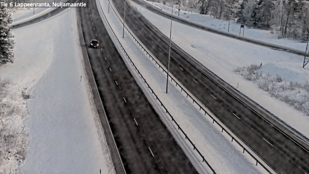 Weather Camera Image Väg 6 Villmanstrand, Nuijamaantie, Lappeenranta, Etelä-Karjala